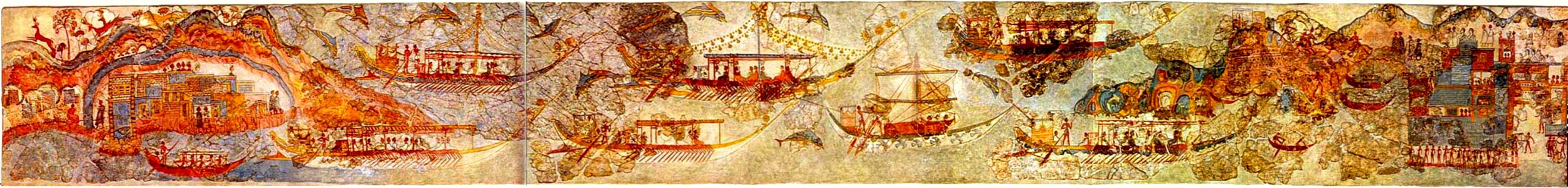 AKROTIRI SHIP-PROCESSION-FULL PANO