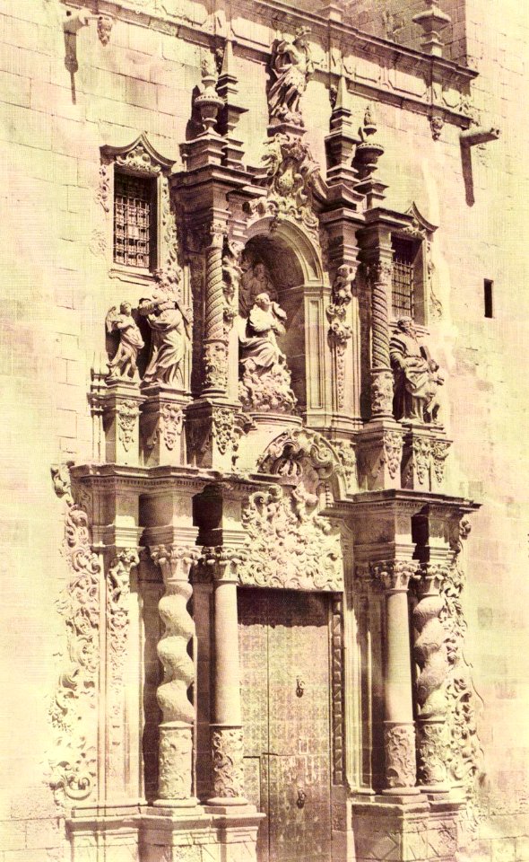 Alacant, portada de l'església de Santa Maria, 1858, J. Laurent