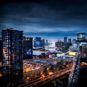 Night lights city photo
