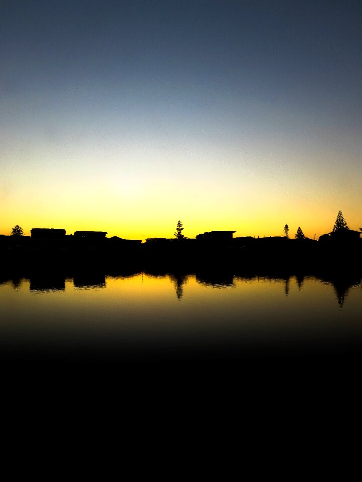 Water reflection houses