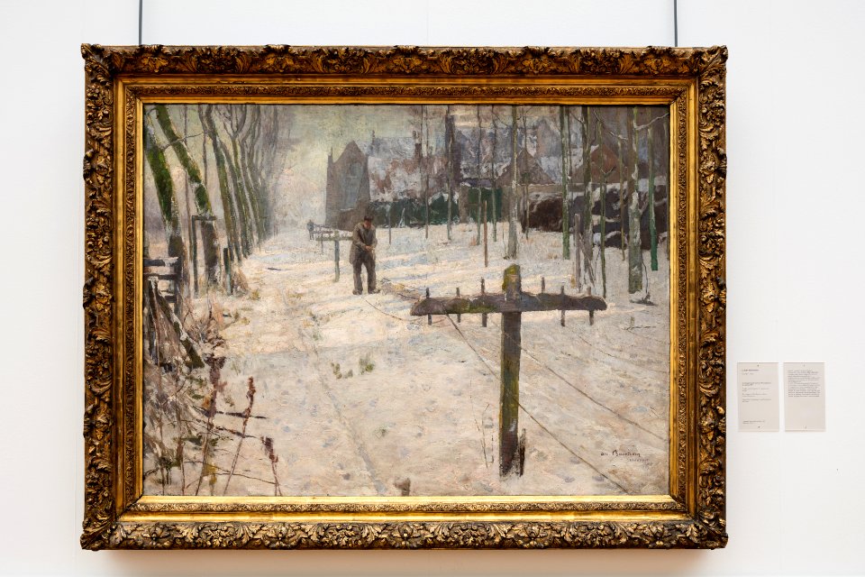 Albert Baertsoen - Rope-makers on The Ramparts or the Snow-covered Nieuwpoort