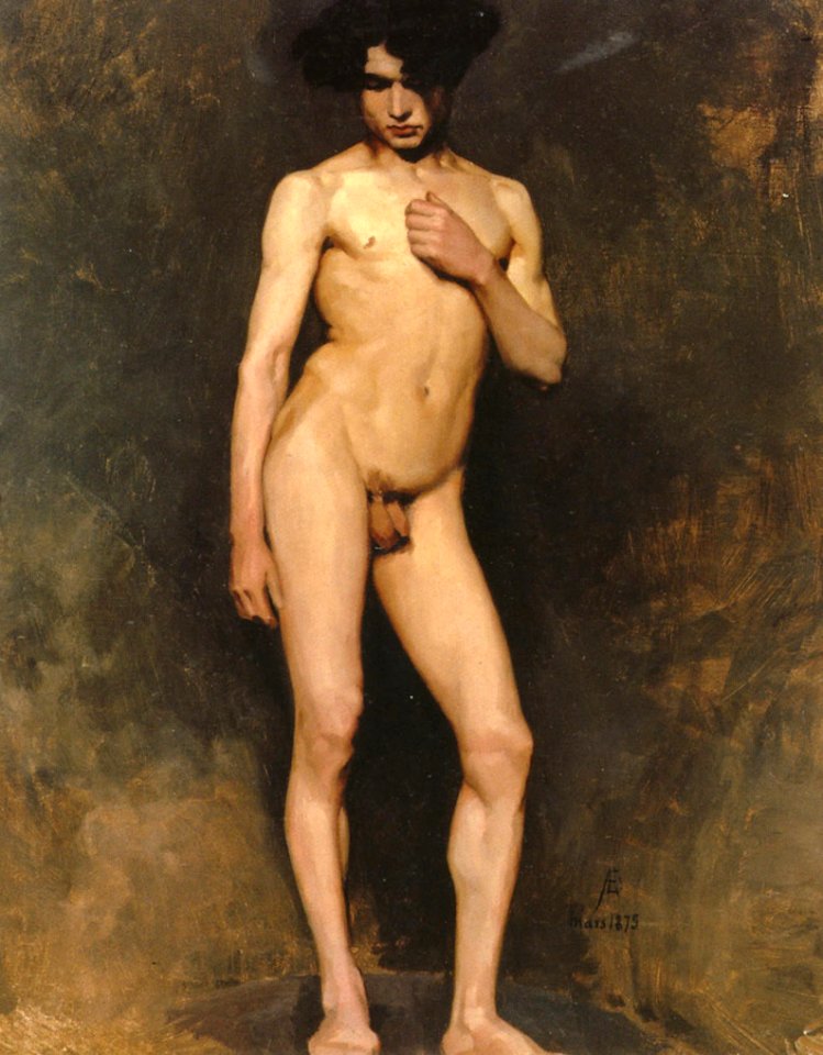Albert Edelfelt Adolescent nu