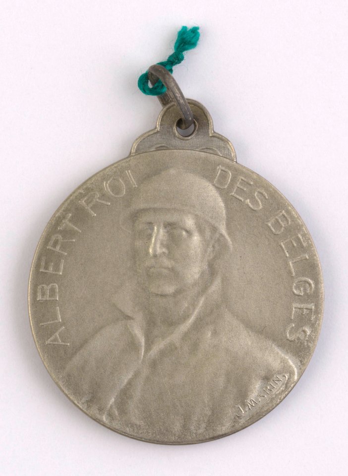 Albert Roi des Belges - Victoire! 1914-1918, medal by Jacques Marin (1877-1950), Belgium, 1918, Coins and Medals Department of the Royal Library of Belgium, 2Lef99-7 (recto)
