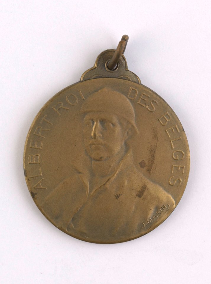 Albert Roi des Belges - Victoire! 1914-1918, medal by Jacques Marin (1877-1950), Belgium, 1918, Coins and Medals Department of the Royal Library of Belgium, 2Lef99-9 (recto)