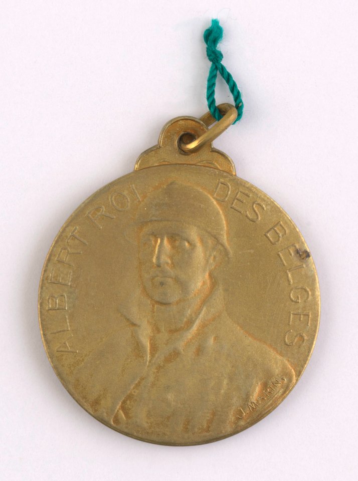 Albert Roi des Belges - Victoire! 1914-1918, medal by Jacques Marin (1877-1950), Belgium, 1918, Coins and Medals Department of the Royal Library of Belgium, 2Lef99-6 (recto)