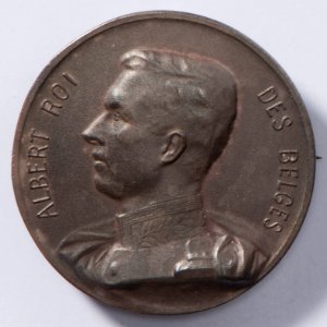 Albert Roi des Belges, medal by Jacques Marin (1877-1950), Belgium, 1915, Coins and Medals Department of the Royal Library of Belgium, 2Lef 19 - 76 (recto)