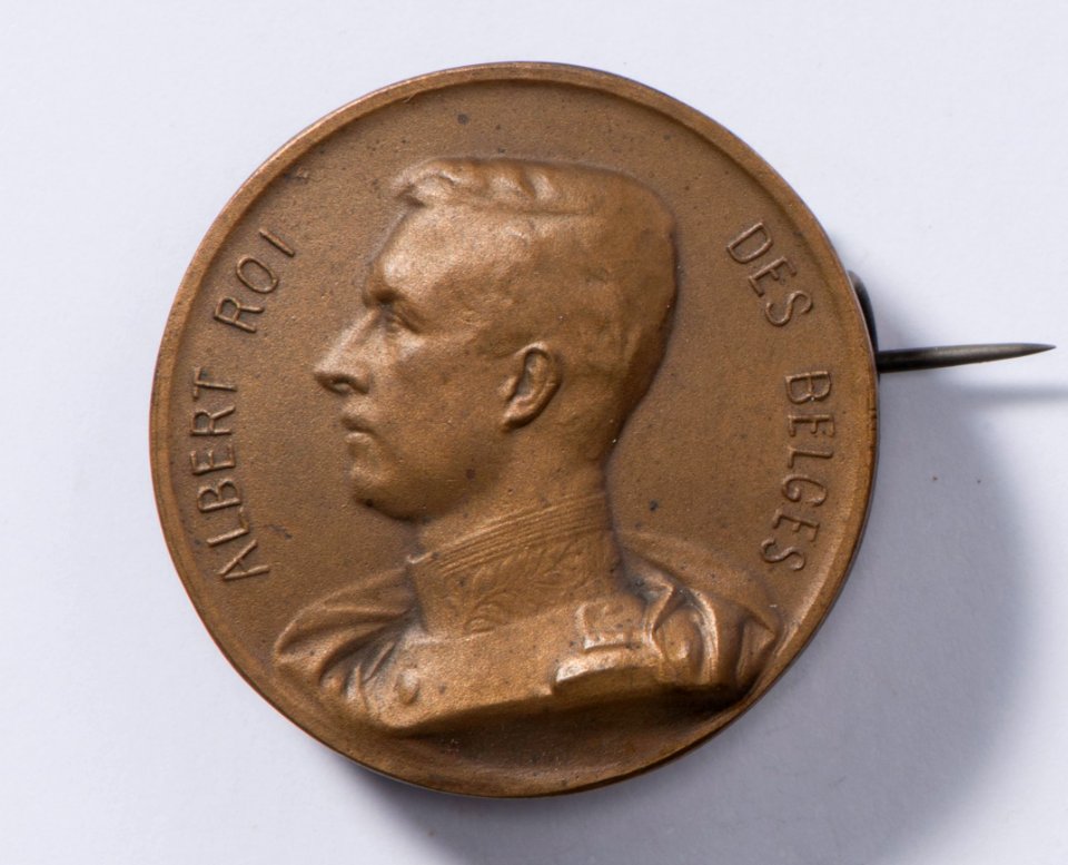 Albert Roi des Belges, medal by Jacques Marin (1877-1950), Belgium, 1915, Coins and Medals Department of the Royal Library of Belgium, 2Lef 19 - 77 (recto)
