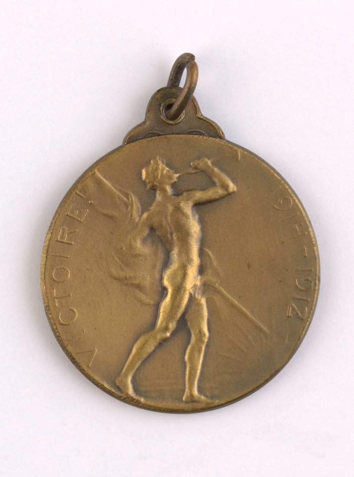 Albert Roi des Belges - Victoire! 1914-1918, medal by Jacques Marin (1877-1950), Belgium, 1918, Coins and Medals Department of the Royal Library of Belgium, 2Lef99-9 (verso)