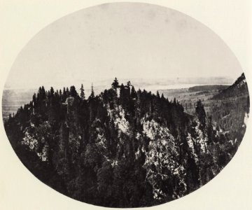 Albert, Joseph - Neuschwanstein – Burgfelsen mit den Ruinen der ehemaligen Burg Vorderhohenschwangau (Zeno Fotografie)