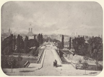 Albert, Joseph - München, Maximilianbrücke und Maximilianstraße nach Westen (Zeno Fotografie)