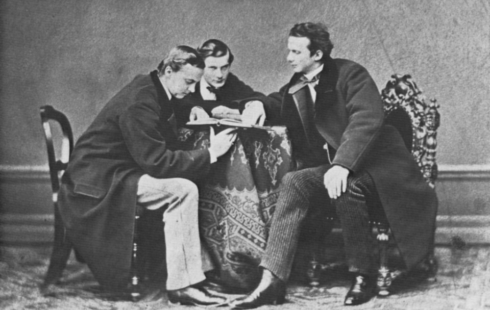 Albert, Joseph - Prinz Otto und Wilhelm von Hessen mit Ludwig II. im Atelier Joseph Alberts in der Karlstraße 10 (Zeno Fotografie)