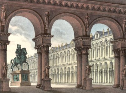 Atrio - Set design by Sanquirico for Ugo, Conte di Parigi (Milan, 1832) - crop
