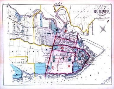 Atlas of the city and county of Quebec from actual surveys, based upon the cadastral plans deposited in the office of the Department of Crown Lands