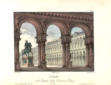 Atrio - Set design by Sanquirico for Ugo, Conte di Parigi (Milan, 1832)