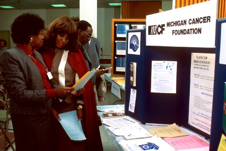 Attendees at a health fair photo