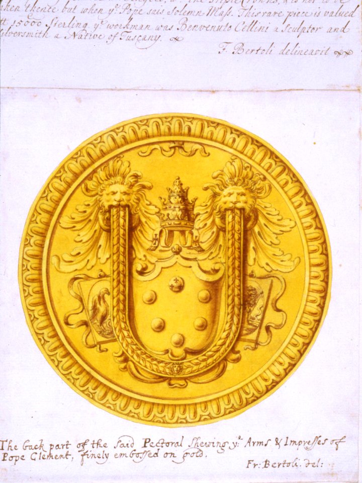 Attributed to Francesco Bartoli - A pectoral of gold, made for Pope Clement VII by Benvenuto Cellini, 1893,0411.10.3