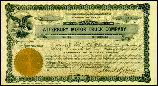 Atterbury Motor Truck 1913