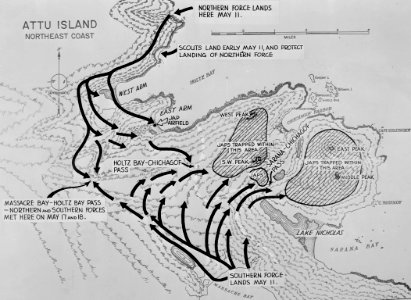 Attu battle map May 1943