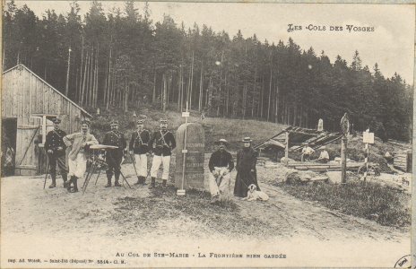 Au Col de Ste-Marie, La Frontière bien gardée CP 1987 PsurR