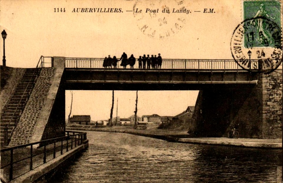 Aubervilliers.Pont du Landy dans les années 1920