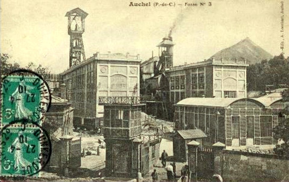 Auchel - Fosse n° 3 - 3 bis - 3 ter des mines de Marles (A)
