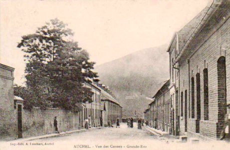 Auchel - Vue des Corons et d'un terril