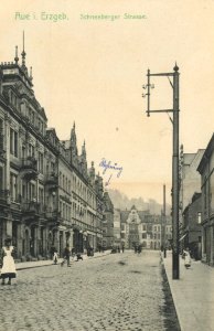 Aue i. Erzgb., Sachsen - Schneeberger Straße (Zeno Ansichtskarten)