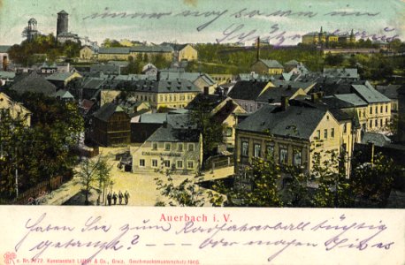 Auerbach (Vgtl.), Sachsen - Stadtansicht (Zeno Ansichtskarten)
