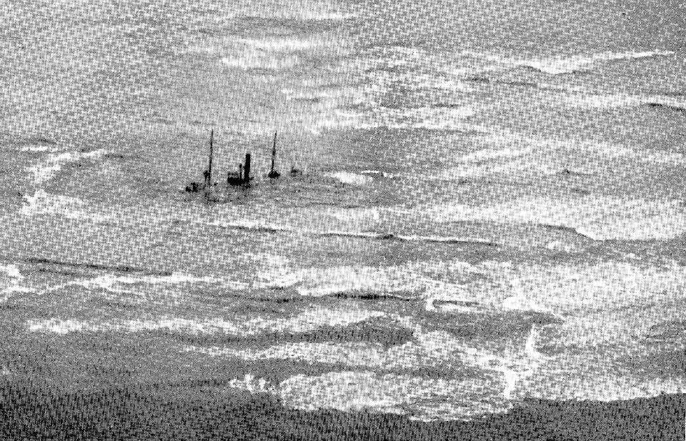 Auf Borkumriff 1918 gestrandetes Vorpostenboot