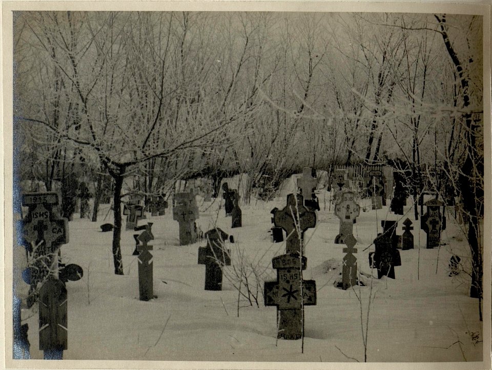 Auf dem Friedhof in Tabarasti (Rumänien), 6.2.1917 (BildID 15545077)
