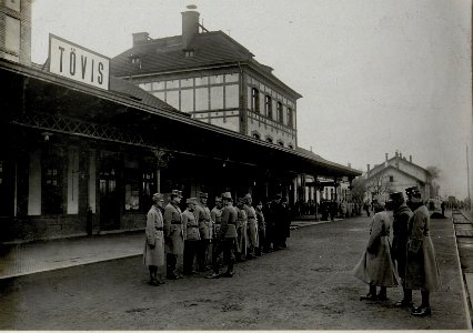 Auf der Durchreise Teius (Tövis) auf der Fahrt nach Sibiu (Hermannstadt), 20.10.1916 (BildID 15548963)