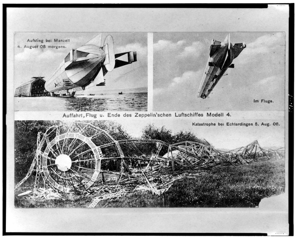Auffahrt, Flug u. Ende des Zeppelin'schen Luftschiffes Modell 4 LCCN98507070