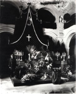 Aufbahrung Carl Bruno Troendlin Leipzig 1908