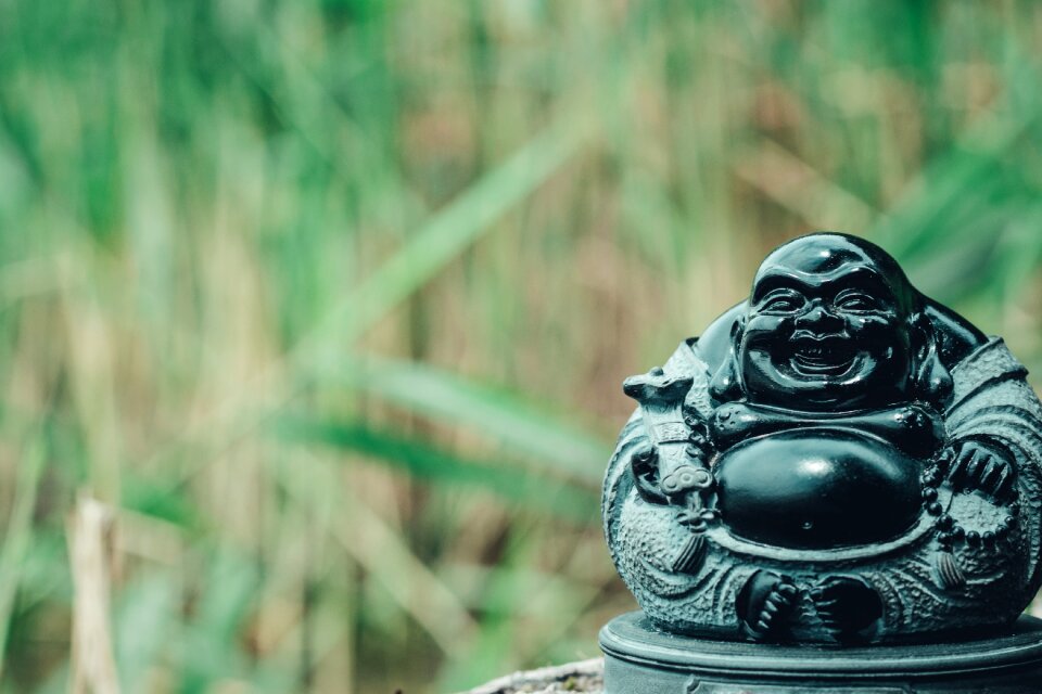 Happy buddha buddhism statue