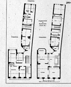 Augenklinik in Karlsruhe Stefanienstr. 66, Architekten Billing & Mallebrein Karlsruhe, Tafel 81 Grundriss