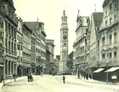 Augsburg Perlachturm Bronner 1898