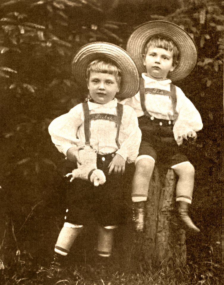 August Kotzsch - Bildnis zweier Knaben um 1900 (retuschiert)