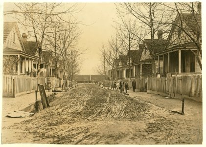 Augusta, Ga. A typical street scene in Gregtown where the employees in King Mill live. The Secretary of Associated Charities said this is the most degraded part of Augusta. LOC nclc.01652