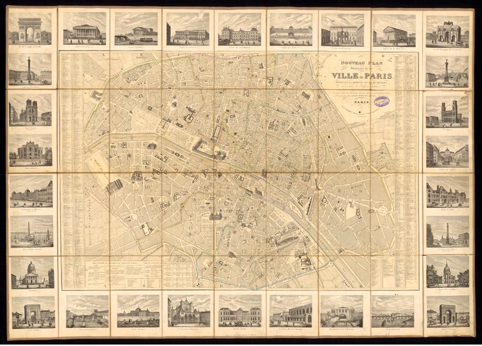 Auguste Logerot, Nouveau plan itinéraire de la ville de Paris, 1841 - e-rara