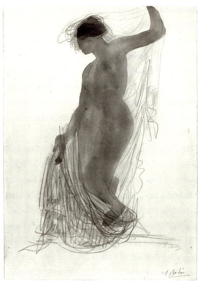 Auguste Rodin – Nude with Draperies, c. 1900–1905
