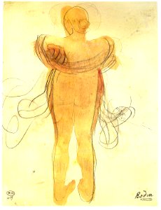 Auguste Rodin – Female Nude from Behind, a Scarf around Her Shoulders, after 1901