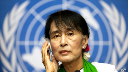 Aung San Sui Kyi in UN International Labour Conference photo