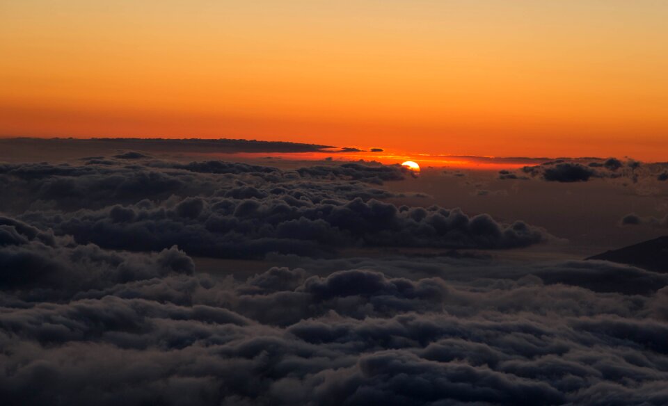 Sunset clouds orange