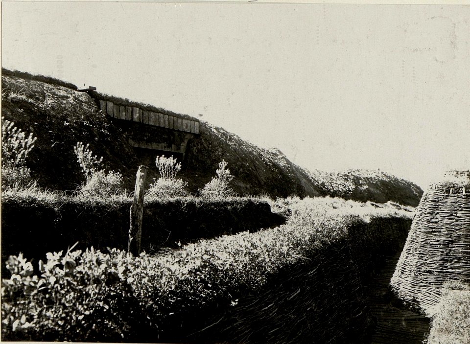 Ausschussverhältnisse der Maschinengwehrabteilung 4 im Abschnitt des Infanterieregimentes 75 mit der Kampfstellung der 2. Kompanie des 75 Infanterieregimentes, Abschnitt südlich von Gebrow. (BildID 15541981)