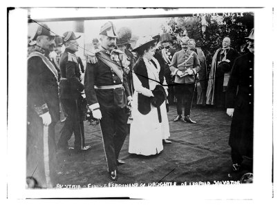 Austria - Franz Ferdinand & daughter of Leopold Salvator. Upper right- Cardinal Nagle LCCN2014687353