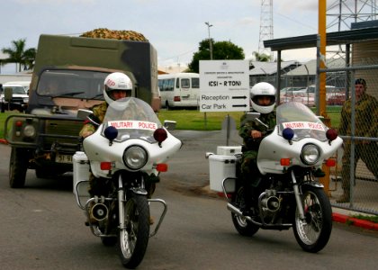 Australian Perentie Land Rover and MP motorcycles