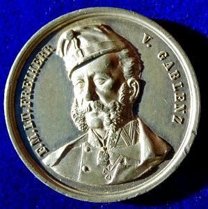 Austrian Medal 1864 (ND), Gablenz's return to Vienna after the Second Schleswig War, obverse