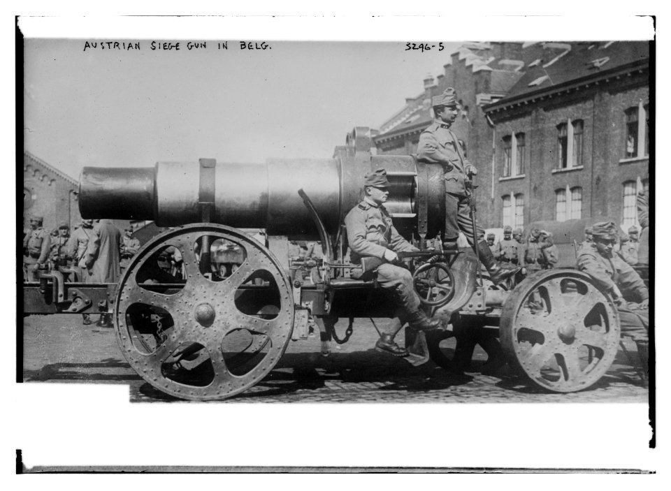 Austrian siege gun in Belg. (i.e., Belgium) LCCN2014698051