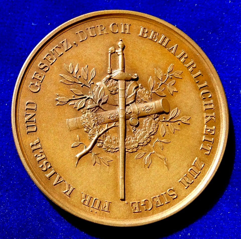 Austrian Medal honouring von Haynau in 1849, reverse