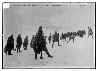 Austrian troops advancing in the Carpathians LCCN2014698874